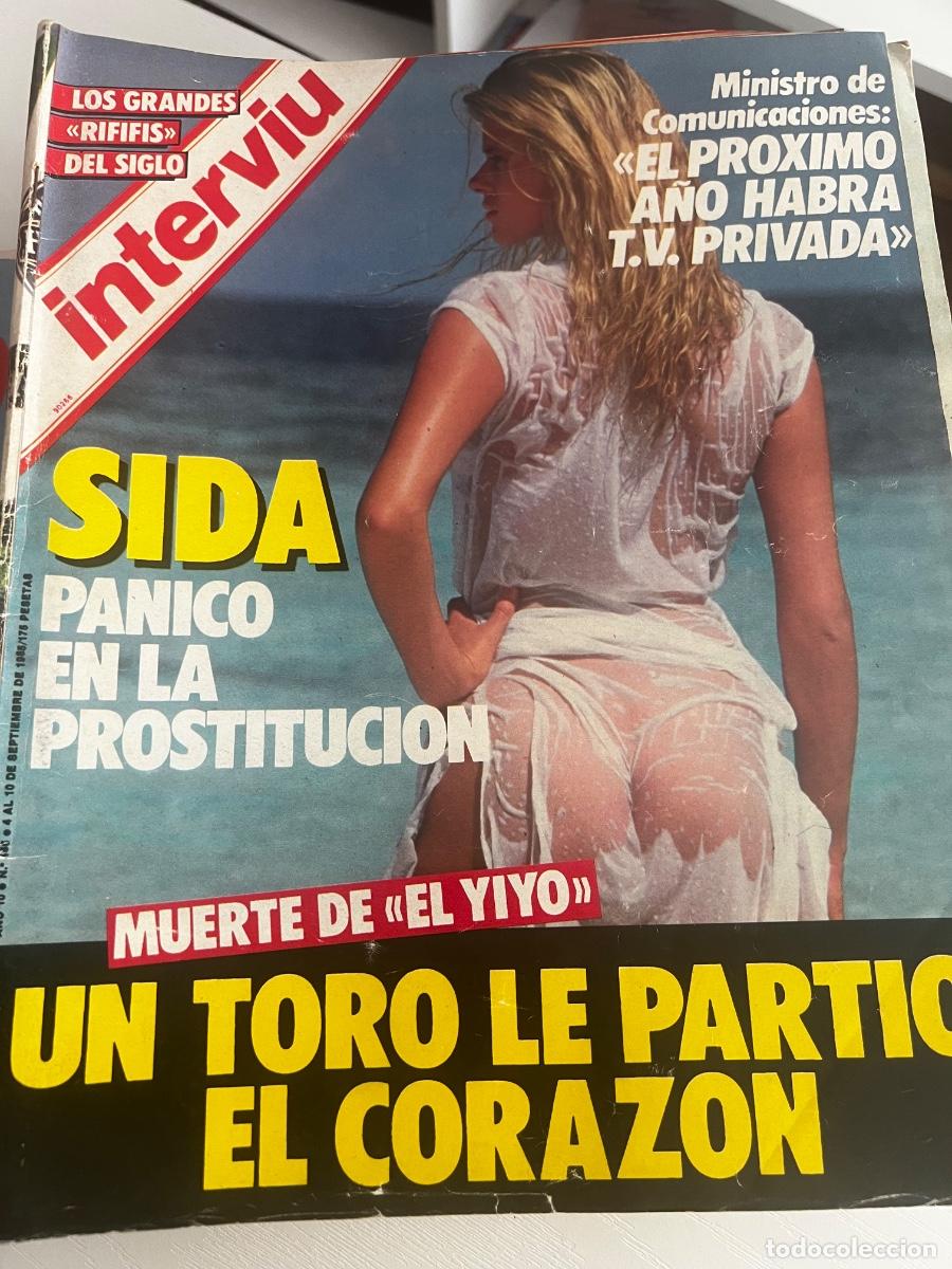 Coleccionismo de revista Intervi&uacute;: INTERVI&Uacute;. A&Ntilde;O 10. N&ordm; 486. SEPTIEMBRE DE 1985. ELVIRA. SIDA: P&Aacute;NICO EN LA PROSTITUCI&Oacute;N. LEER.