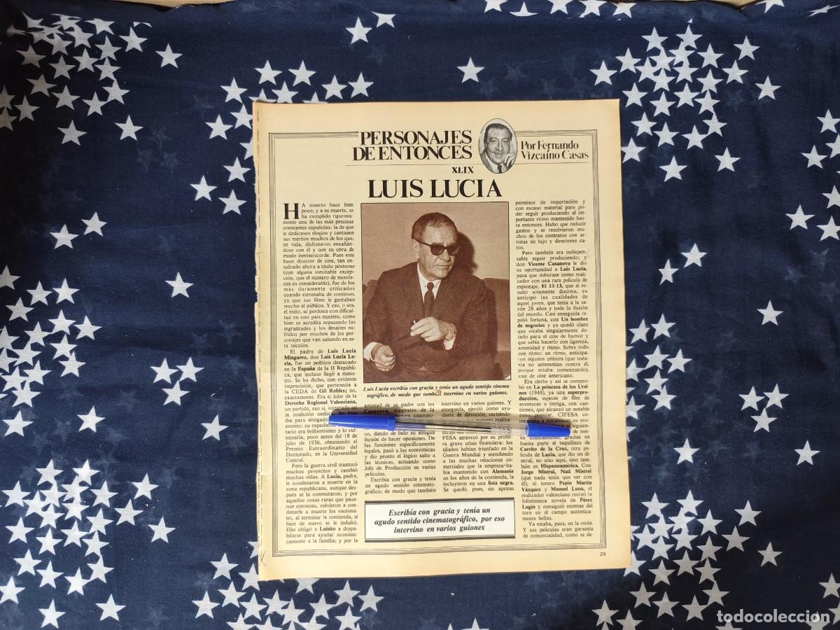 Coleccionismo de revista Intervi&uacute;: Personajes de entonces XLIX Vizca&iacute;no Casas Recorte/Cliping Revista Interviu 418 1984