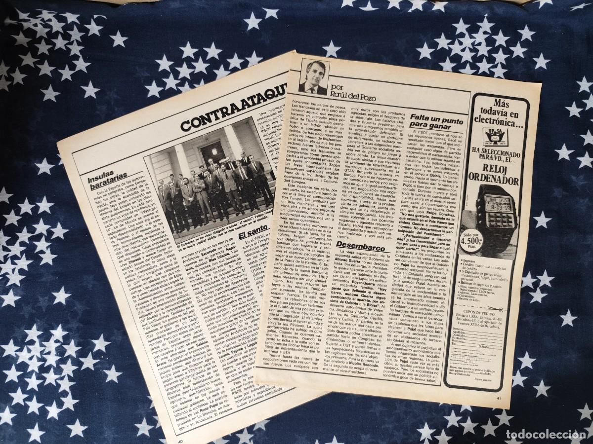 Coleccionismo de revista Intervi&uacute;: Contraataque Ra&uacute;l del Pozo Recorte/Cliping Revista Interviu 410 1984