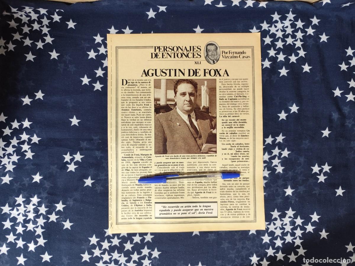 Coleccionismo de revista Intervi&uacute;: Personajes de entonces XLI Vizca&iacute;no Casas Recorte/Cliping Revista Interviu 410 1984