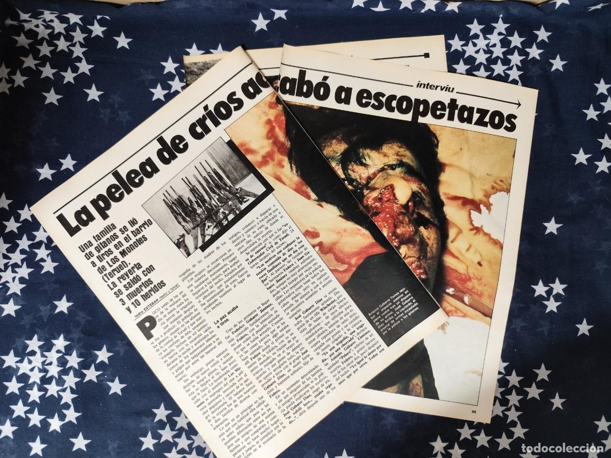 Coleccionismo de revista Intervi&uacute;: Teruel una pelea de cr&iacute;os acabo a escopetazos Recorte/Cliping Revista Interviu 398 1983