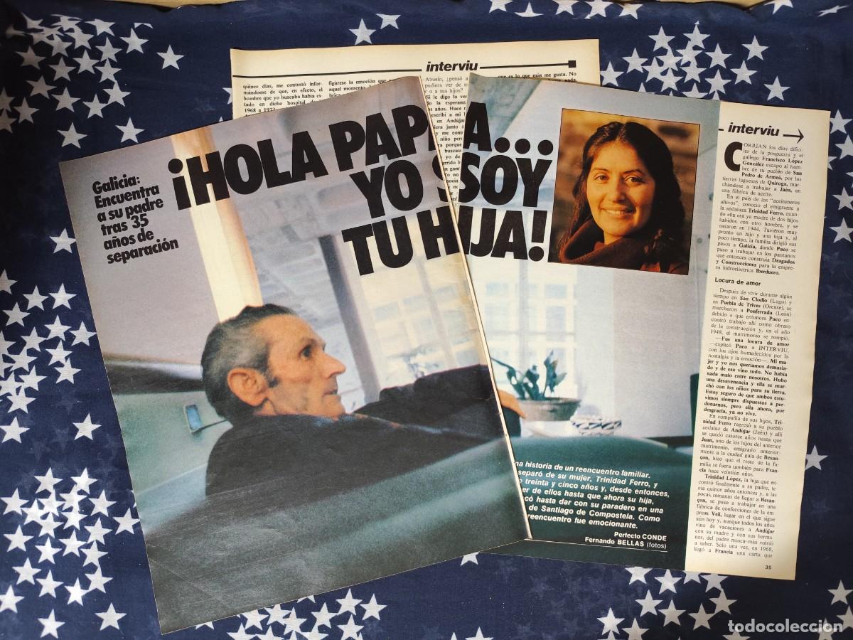 Coleccionismo de revista Intervi&uacute;: Hola Papa ... Yo soy tu hija Recorte/Cliping Revista Interviu 398 1983
