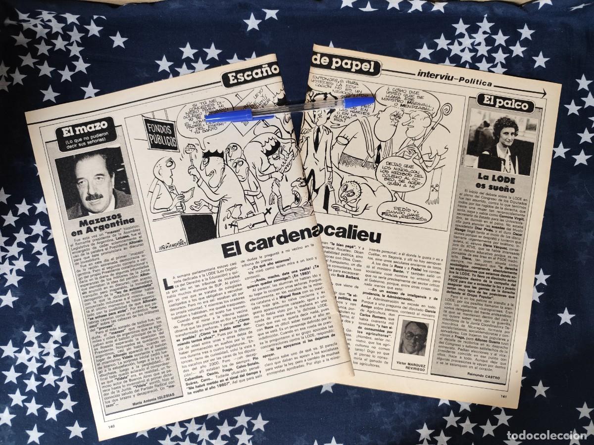 Coleccionismo de revista Intervi&uacute;: Esca&ntilde;os de papel Martinmorales Recorte/Cliping Revista Interviu 397 1983