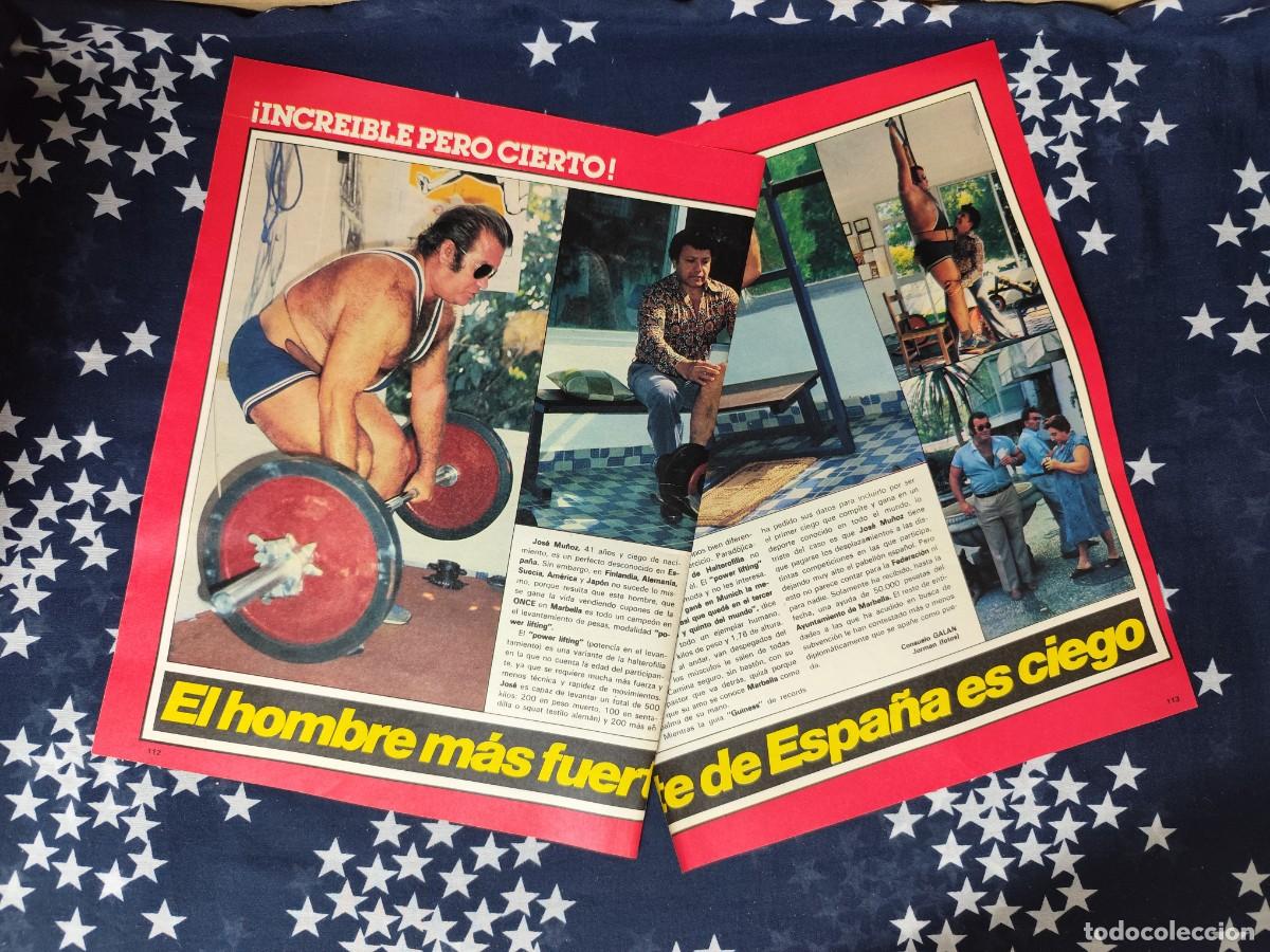 Coleccionismo de revista Intervi&uacute;: El hombre m&aacute;s fuerte de Espa&ntilde;a es ciego Recorte/Cliping Revista Interviu 397 1983