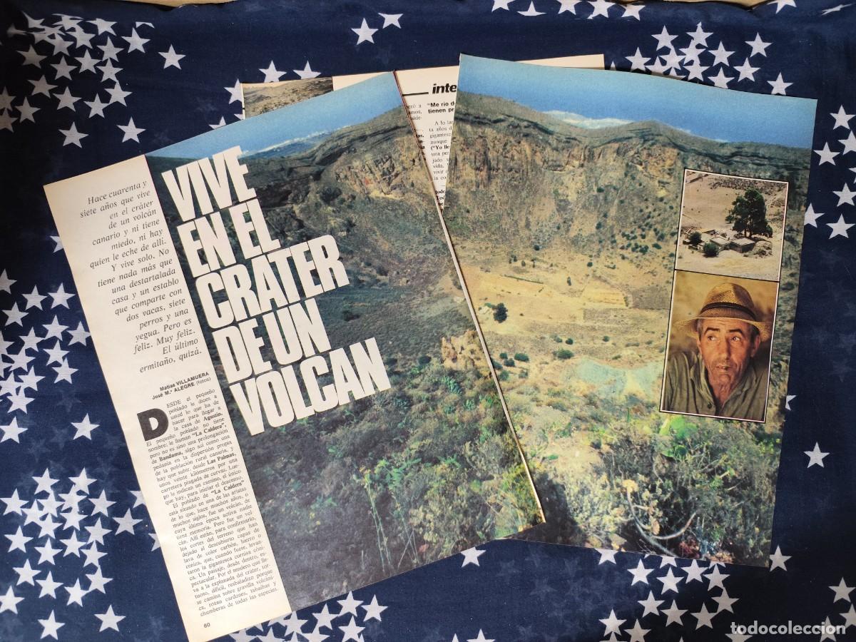 Coleccionismo de revista Intervi&uacute;: Vive en el cr&aacute;ter de un volc&aacute;n Recorte/Cliping Revista Interviu 397 1983