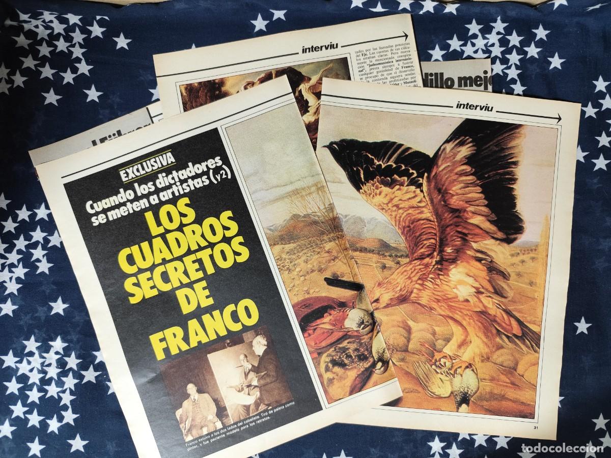Coleccionismo de revista Intervi&uacute;: Los cuadros secretos de Franco Recorte/Cliping Revista Interviu 397 1983
