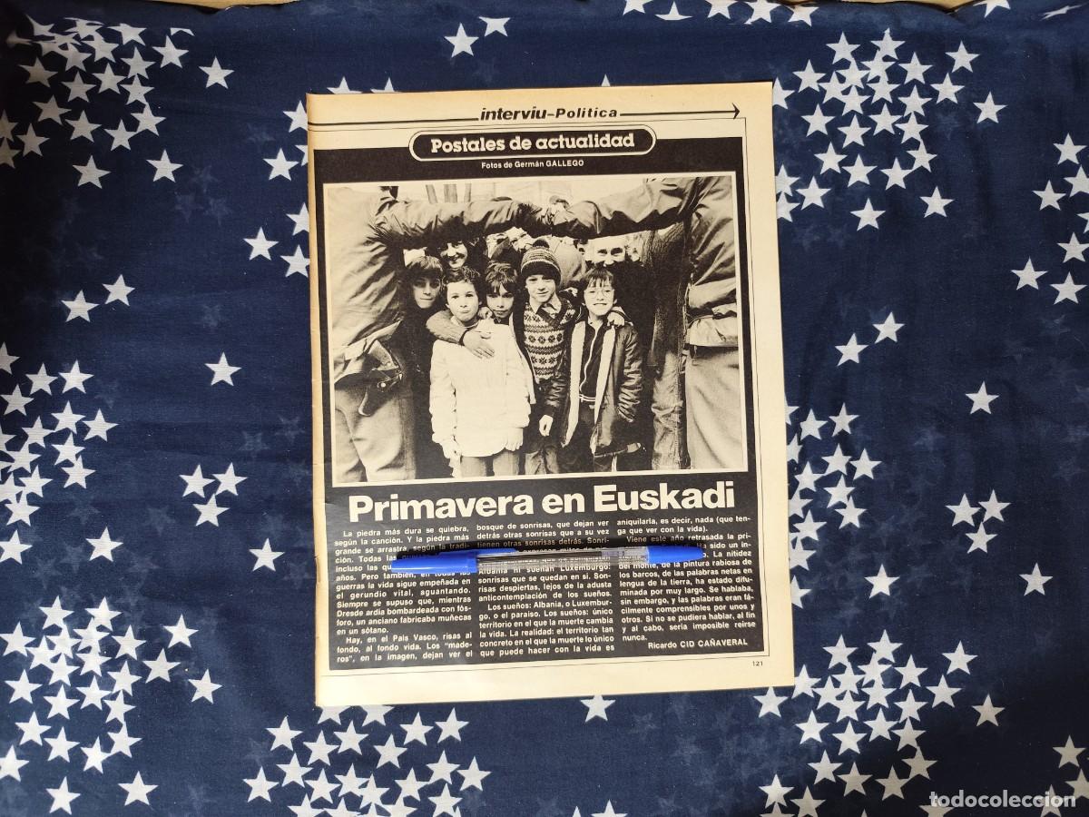 Coleccionismo de revista Intervi&uacute;: Postales de actualidad Recorte/Cliping Revista Interviu 408 1984