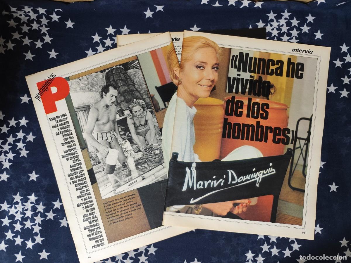 Coleccionismo de revista Intervi&uacute;: Protagonistas Mariv&iacute; Dominguin Recorte/Cliping Revista Interviu 408 1984