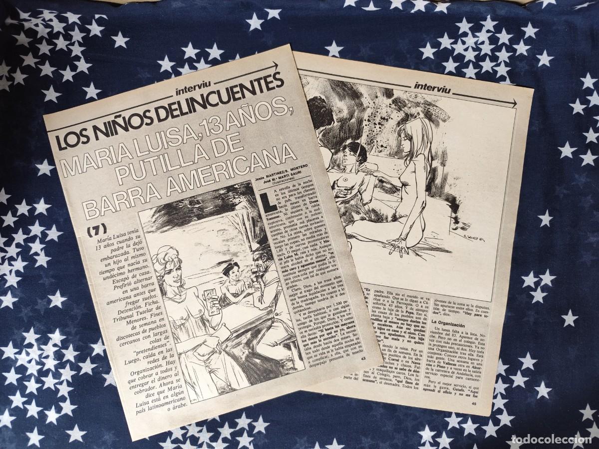 Coleccionismo de revista Intervi&uacute;: Los ni&ntilde;os delincuentes Mar&iacute;a Luisa 13 a&ntilde;os putilla en ... Recorte/Cliping Revista Interviu 408 1984