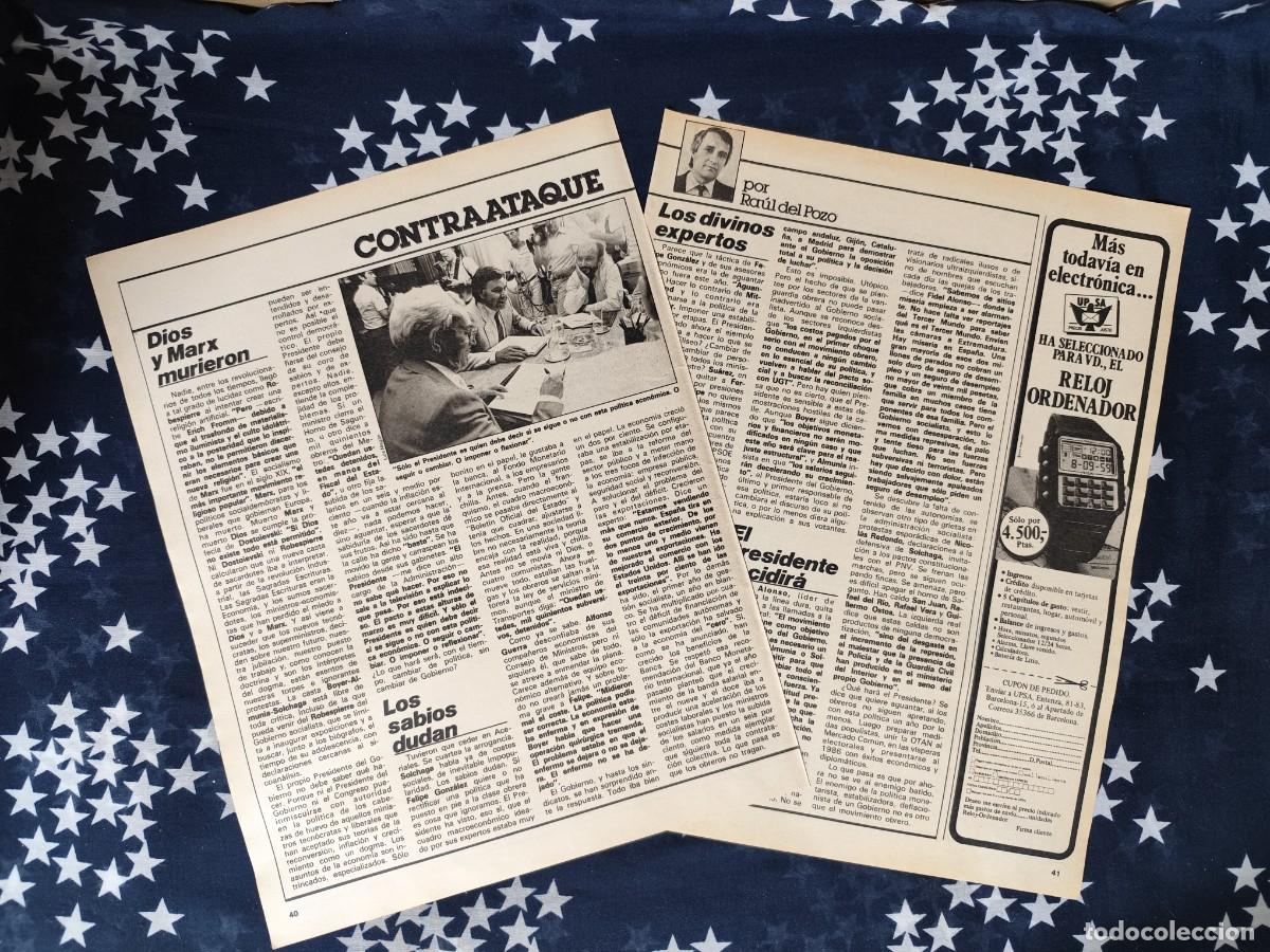 Coleccionismo de revista Intervi&uacute;: Contraataque Ra&uacute;l del Pozo Recorte/Cliping Revista Interviu 408 1984