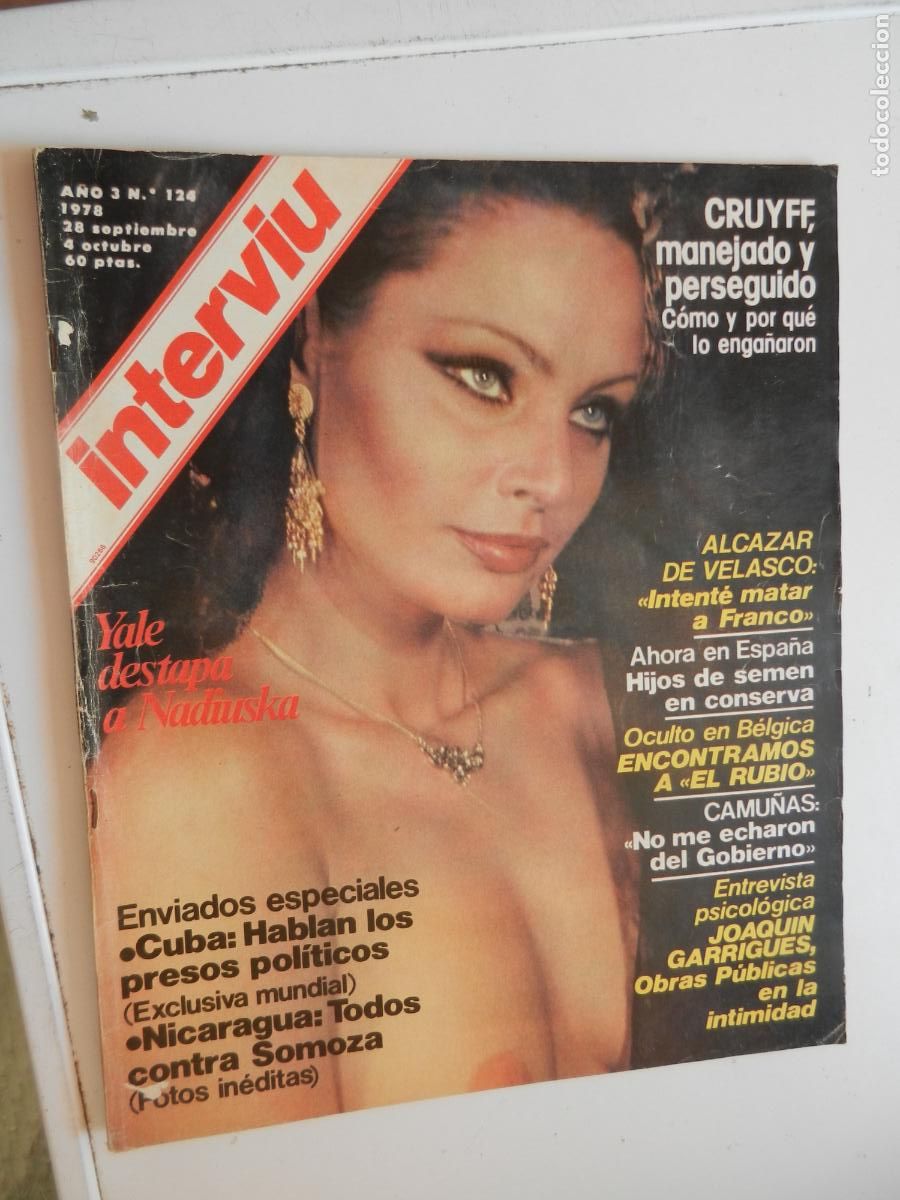 Coleccionismo de revista Intervi&uacute;: INTERVIU REVISTA N&ordm; 124 - 09-1978- NADIUSKA, CABALGA DE NUEVO. MARIA DOLORES- CRUIFF