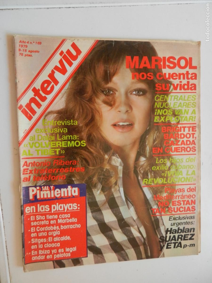 Coleccionismo de revista Intervi&uacute;: INTERVIU REVISTA N&ordm; 169- 08-1979. MARISOL.- PLAYAS DEL MEDITERR&Aacute;NEO, NO EST&Aacute;N TAN SUCIA.