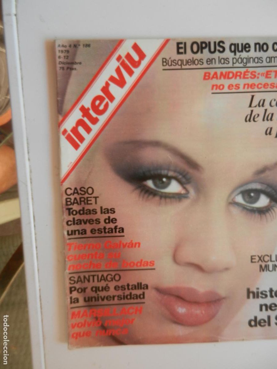 Coleccionismo de revista Intervi&uacute;: INTERVIU REVISTA N&ordm; 186 - 12- 1979 LA CALVA DE LA TELE SHA MADELEINE- BANDRES - CASO BARET