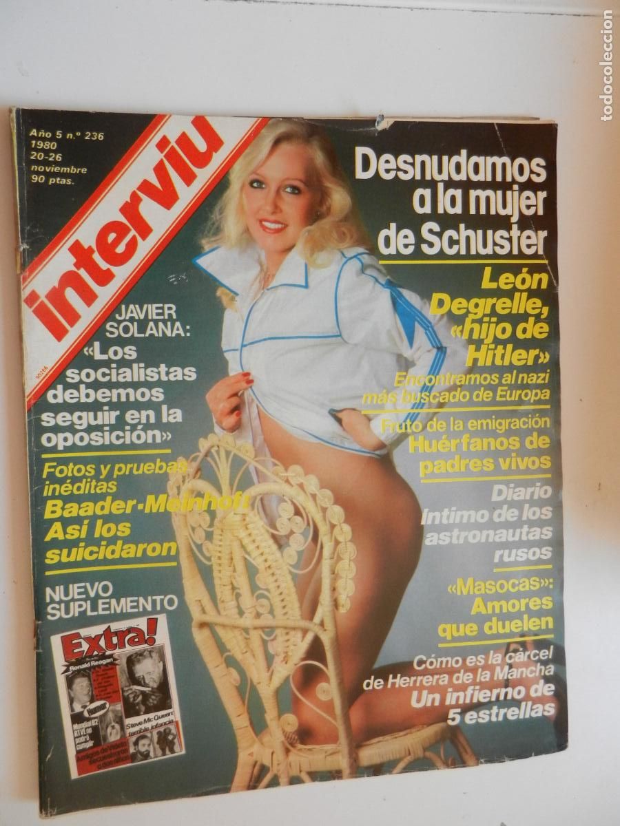 Coleccionismo de revista Intervi&uacute;: INTERVIU REVISTA N&ordm; 236- 11-1980 -GABY SCHUSTER. DESNUDAMOS A LA MUJER DE SCHUSTER.