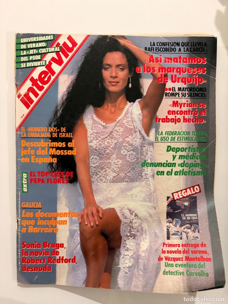 Coleccionismo de revista Intervi&uacute;: INTERVI&Uacute;. A&Ntilde;O 12. N&ordm; 639. AGOSTO 1989. SONIA BRAGA LA NOVIA DE ROBERT REDFORD DESNUDA.LEER