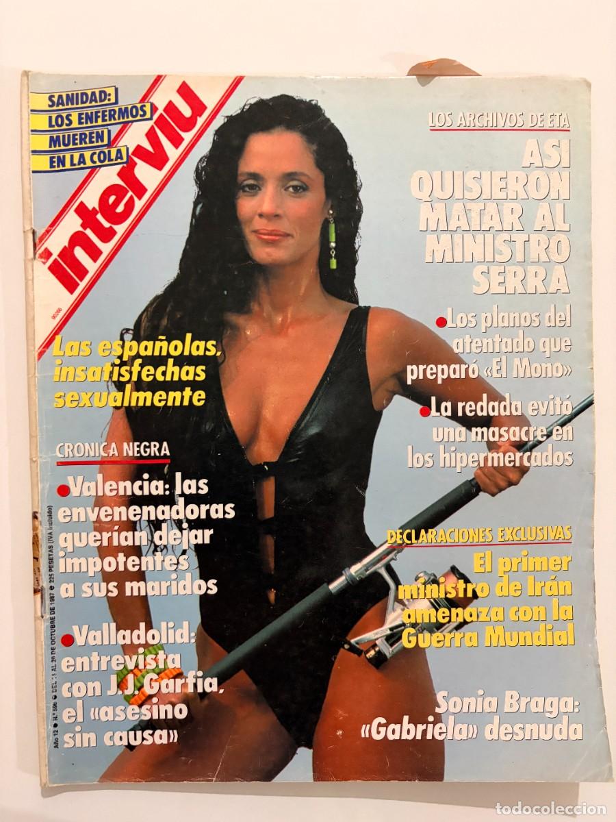 Coleccionismo de revista Intervi&uacute;: INTERVI&Uacute;. A&Ntilde;O 12. N&ordm; 596. OCTUBRE DE 1987. SONIA BRAGA. &laquo;GABRIELA&raquo; DESNUDA. LEER.