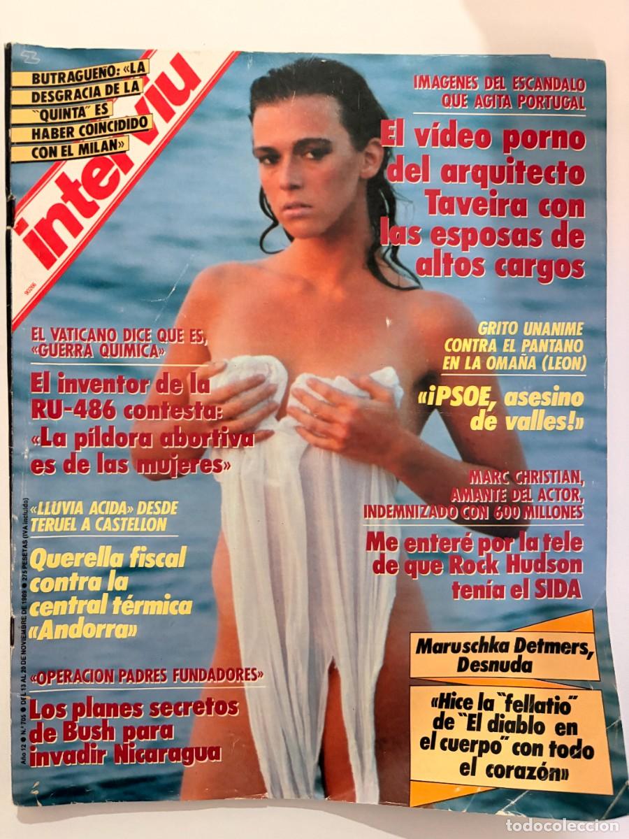Coleccionismo de revista Intervi&uacute;: INTERVI&Uacute;. A&Ntilde;O 12. N&ordm; 705. NOVIEMBRE 1989. MARUSCHKA DETMERS. EL ESC&Aacute;NDALO SEXUAL QUE CONMU.. LEER