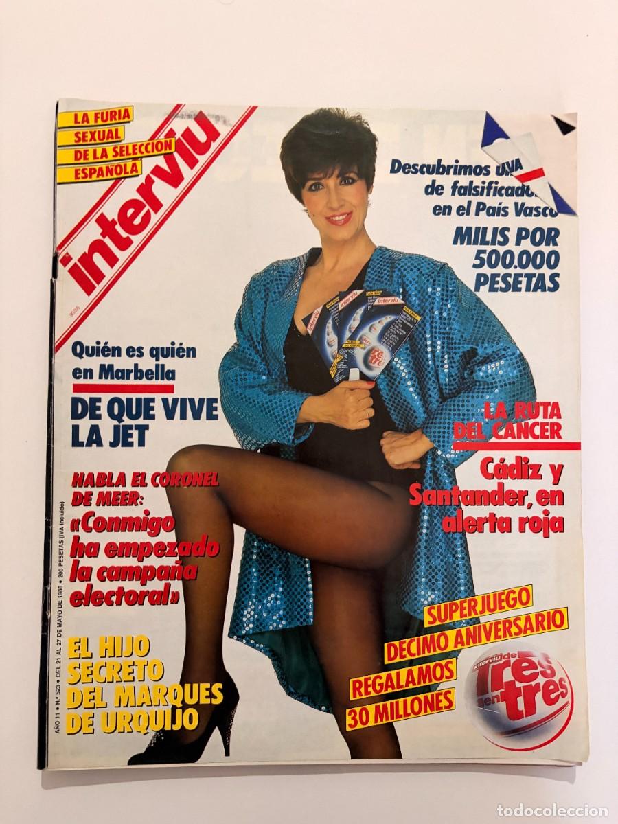 Coleccionismo de revista Intervi&uacute;: INTERVI&Uacute;. A&Ntilde;O 11. N&ordm; 523. MAYO DE 1986. CONCHA VELASCO. EL HIJO SECRETO DEL MARQU&Eacute;S DE URQUIJ.. LEER
