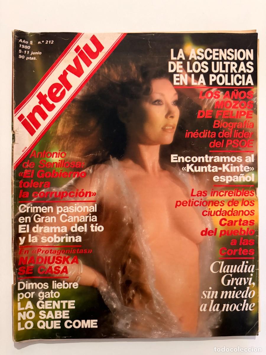 Coleccionismo de revista Intervi&uacute;: INTERVI&Uacute;. A&Ntilde;O 5. N&ordm; 212. JUNIO DE 1980. CLAUDIA GRAVI SIN MIEDO A LA NOCHE. LEER.