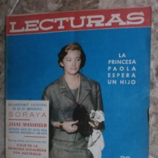 Coleccionismo de Revistas: LECTURAS Nº459. 1959. PAOLA,J.MANSFIELD,A.PERKINS,C.GABLE,S.LOREN,SORAYA,E.TAYLOR,B.BARDOT,K.HEPBURN. Lote 36028026