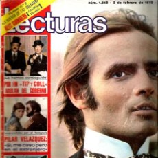 Coleccionismo de Revistas: LECTURAS : RICHARD JORDAN + CAMILO SESTO + MIGUEL GALLARDO + PILAR VELAZQUEZ + TIP Y COLL + SERRAT