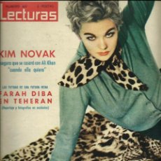 Coleccionismo de Revistas: LECTURAS Nº 465 - 15 DICIEMBRE 1959 - PORTADA KIM NOVAK - TAMBIEN FARAH DIBA, AUDREY HEPBURN, ETC.. Lote 131097412
