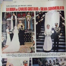 Coleccionismo de Revistas: RECORTE REVISTA LECTURAS Nº 1263 1976 BODA DE CARLOS GUSTAVO Y SILVIA SOMMERLATH. PORTADA Y 7 PGS