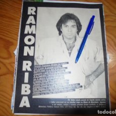 Coleccionismo de Revistas: RECORTE : PUBLICIDAD RAMON RIBA. LECTURAS, MARZO 1986 ()