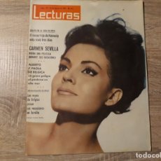Coleccionismo de Revistas: CARMEN SEVILLA ,REYES DE BELGICA ETC.LECTURAS 591 AÑO 1963. Lote 182413690