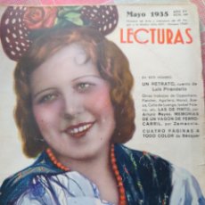 Coleccionismo de Revistas: REVISTA LECTURAS NÚMERO 168 MAYO 1935. Lote 193218003
