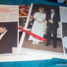 Coleccionismo de Revistas: RECORTE : TONY RONALD, SE CASA POR 2º VEZ. LECTURAS, MAYO 1989 (#)