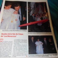 Coleccionismo de Revistas: RECORTE : BAUTIZO DE LA HIJA DE CESAR, DE LOS MORANCOS. LECTURAS, MAYO 1989 (#)