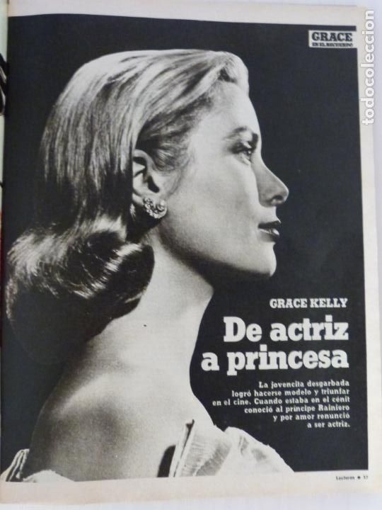 Coleccionismo de revistas: RECORTE CLIPPING DE GRACE KELLY DE ACTRIZ A PRINCESA REVISTA LECTURAS Nº 1589 PAG. 57 AL 64 L31