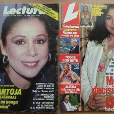 Coleccionismo de Revistas: LOTE DE 2 REVISTAS LECTURAS PORTADA ISABEL PANTOJA 1986-2003 BRUCE SPRINGSTEEN COMPLETAS !!. Lote 254968425
