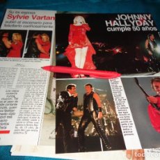 Collectionnisme de Magazines: RECORTE : JOHNNY HALLYDAY, CUMPLE 50 AÑOS. SYLVIE VARTAN. LECTURAS, JULIO 1993(#). Lote 269365368