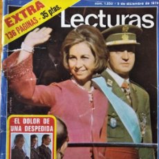 Coleccionismo de Revistas: LECTURAS Nº 1233 DE 1975- REYES ESPAÑA- JAIME MOREY- HEIDI- CALATRAVA- ANA BELEN- DANI VELAZQUEZ- EL