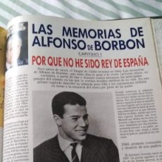 Coleccionismo de Revistas: COLECCIONABLE MEMORIAS ALFONSO DE BORBÓN REVISTA LECTURAS AÑO 1990. Lote 285449478
