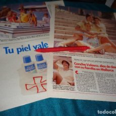 Collezionismo di Riviste: RECORTE : CONCHA VELASCO, VACACIONES EN MALLORCA. LECTURAS, AGTO 1989(#)