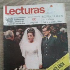 Coleccionismo de Revistas: LECTURAS REVISTA 1967. NUMERO 770 ESPECIAL 60 PAGINAS.SOFIA LOREN.BODA MARGARITA DE HOLANDA.ETC.. Lote 302989728