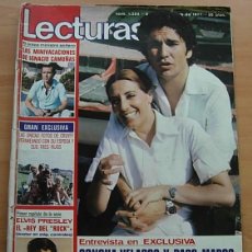 Coleccionismo de Revistas: LECTURAS Nº 1324 CONCHA VELASCO ELVIS PRESLEY TRIBUTE+POSTER GROUCHO MARX TRIBUTE '77 SANTANA CRUYFF. Lote 340101433