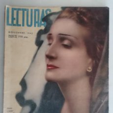 Coleccionismo de Revistas: REVISTA LECTURAS, Nº 217, NOVIEMBRE 1942, IRENE LOPEZ HEREDIA