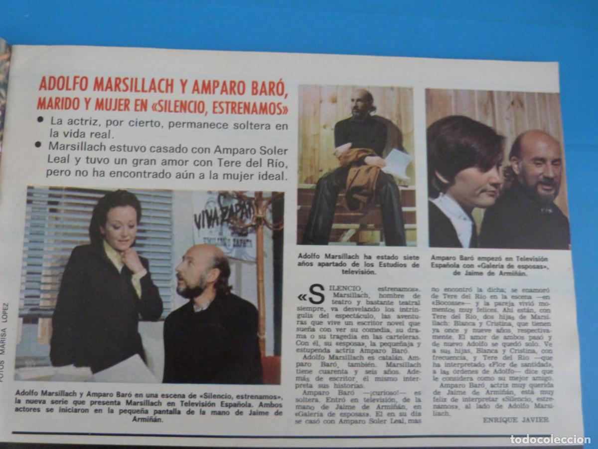 Coleccionismo de Revistas: RECORTE CLIPPING ADOLFO MARSILLACH AMPARO BAR&Oacute; REVISTA LECTURAS N&ordm; 1152 PAG. 29
