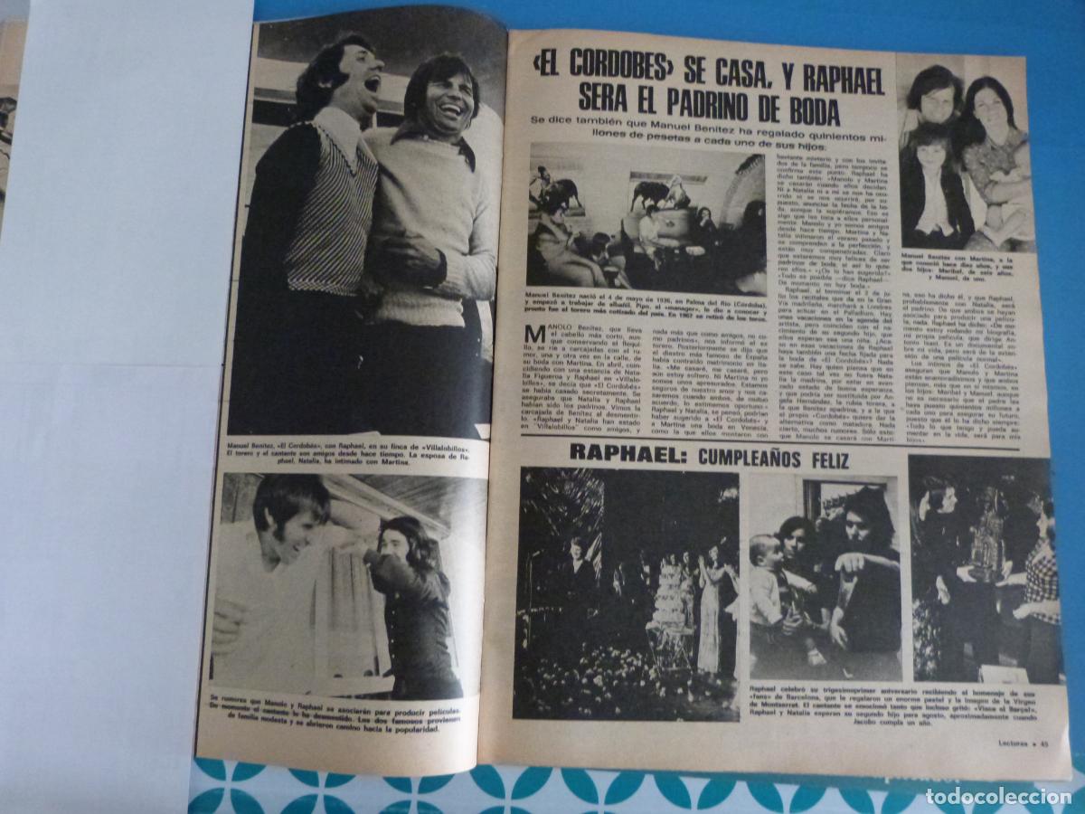 Coleccionismo de Revistas: RECORTE CLIPPING EL CORDOB&Eacute;S Y RAPHAEL REVISTA LECTURAS N&ordm; 1152 PAG. 44,45