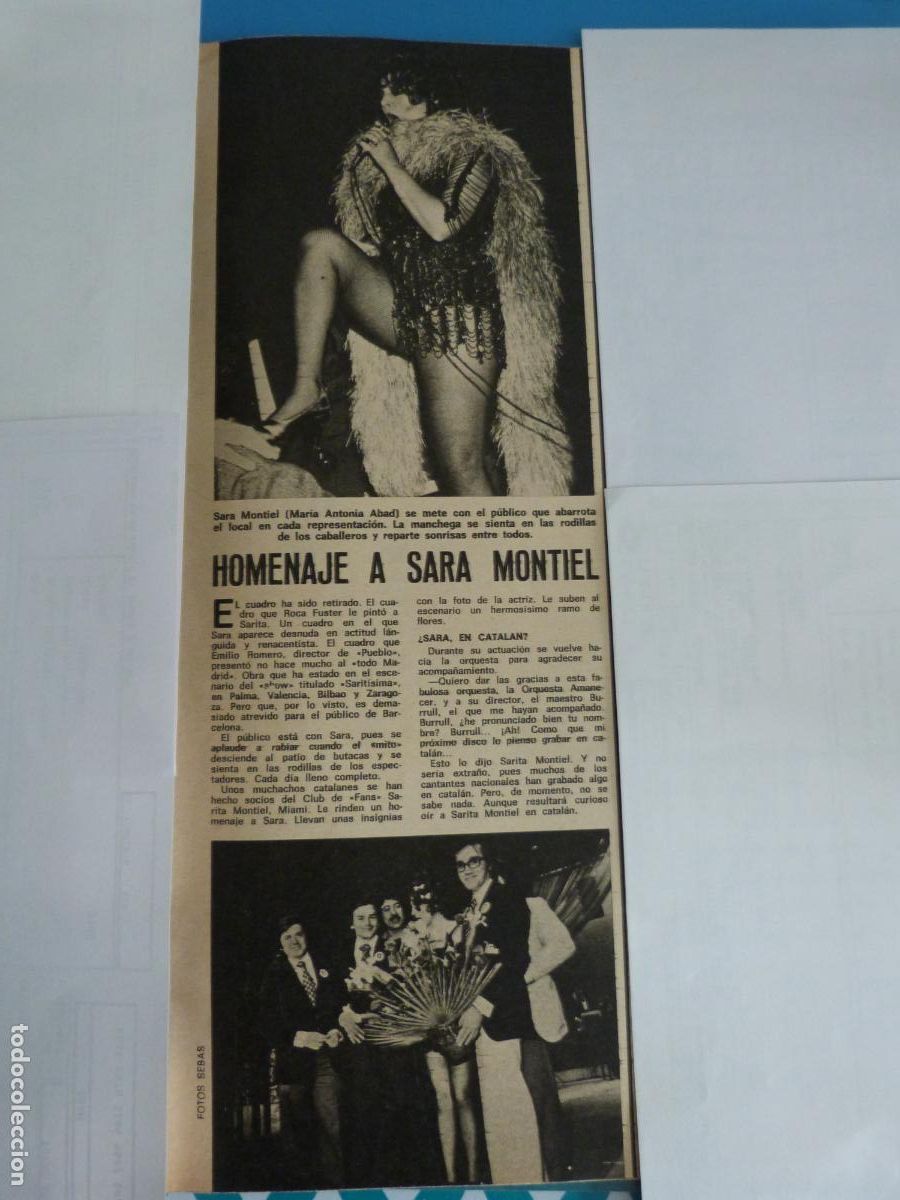 Coleccionismo de Revistas: RECORTE CLIPPING SARA MONTIEL REVISTA LECTURAS N&ordm; 1152 PAG. 47