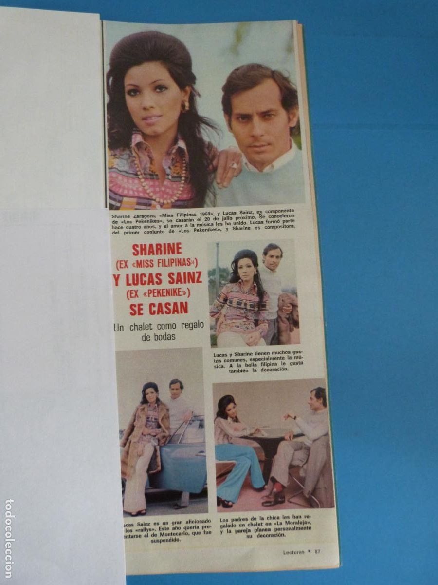 Coleccionismo de Revistas: RECORTE CLIPPING SHARINE MISS FILIPINAS REVISTA LECTURAS N&ordm; 1152 PAG. 87
