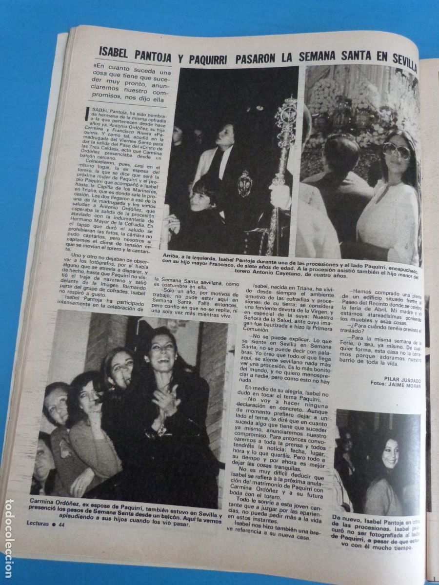 Coleccionismo de Revistas: RECORTE CLIPPING ISABEL PANTOJA REVISTA LECTURAS N&ordm; 1515 PAG. 44