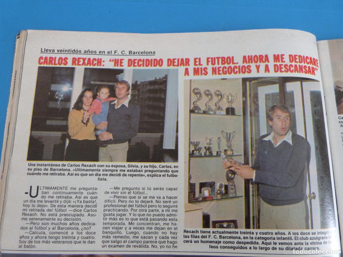Coleccionismo de Revistas: RECORTE CLIPPING REXACH F.C.BARCELONA REVISTA LECTURAS N&ordm; 1514 PAG. 58,59