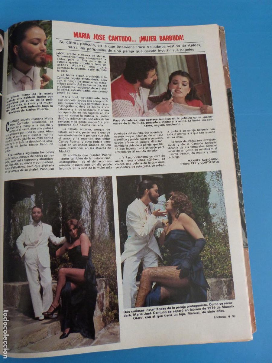 Coleccionismo de Revistas: RECORTE CLIPPING MARIA JOSE CANTUDO REVISTA LECTURAS N&ordm; 1514 PAG. 99