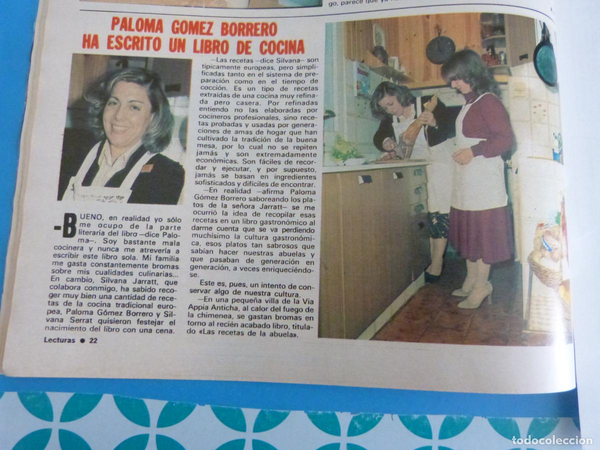 Coleccionismo de Revistas: RECORTE CLIPPING PALOMA GOMEZ BORRERO REVISTA LECTURAS N&ordm; 1512 PAG. 22