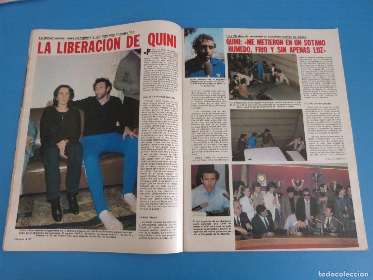 Coleccionismo de Revistas: RECORTE CLIPPING QUINI F.C.BARCELONA REVISTA LECTURAS N&ordm; 1512 PAG. 32-43